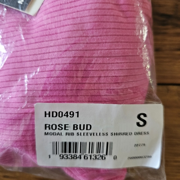 Revolve Monrow Modal Ribbed Sleeveless Shirred Mini Dress Rose Bud Size S - Picture 9 of 10